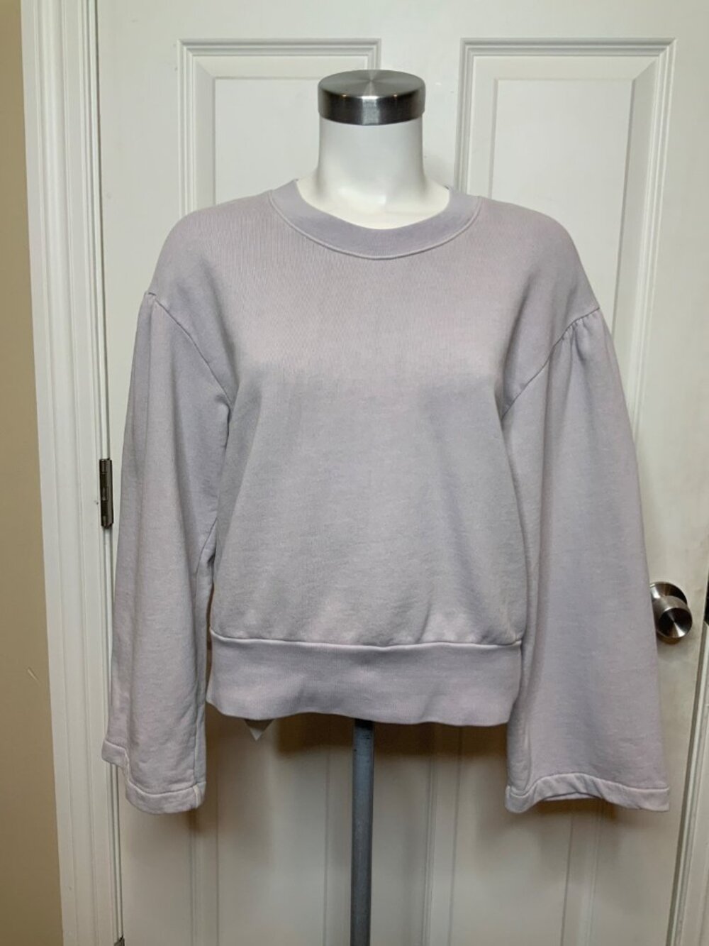 Madewell x Karen Walker Lavender Gray Long Sleeve Sweatshirt, Size S